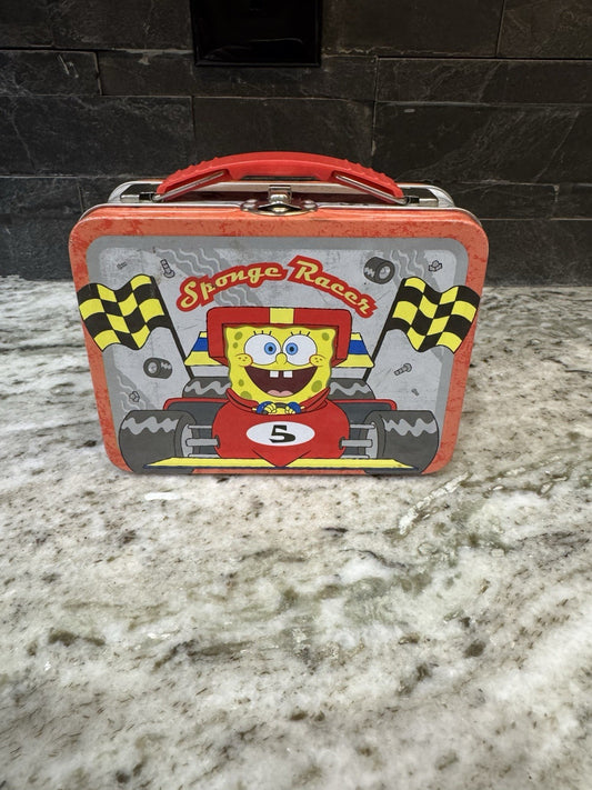 SpongeBob Squarepants Lunch Box Tin 2003 Racing