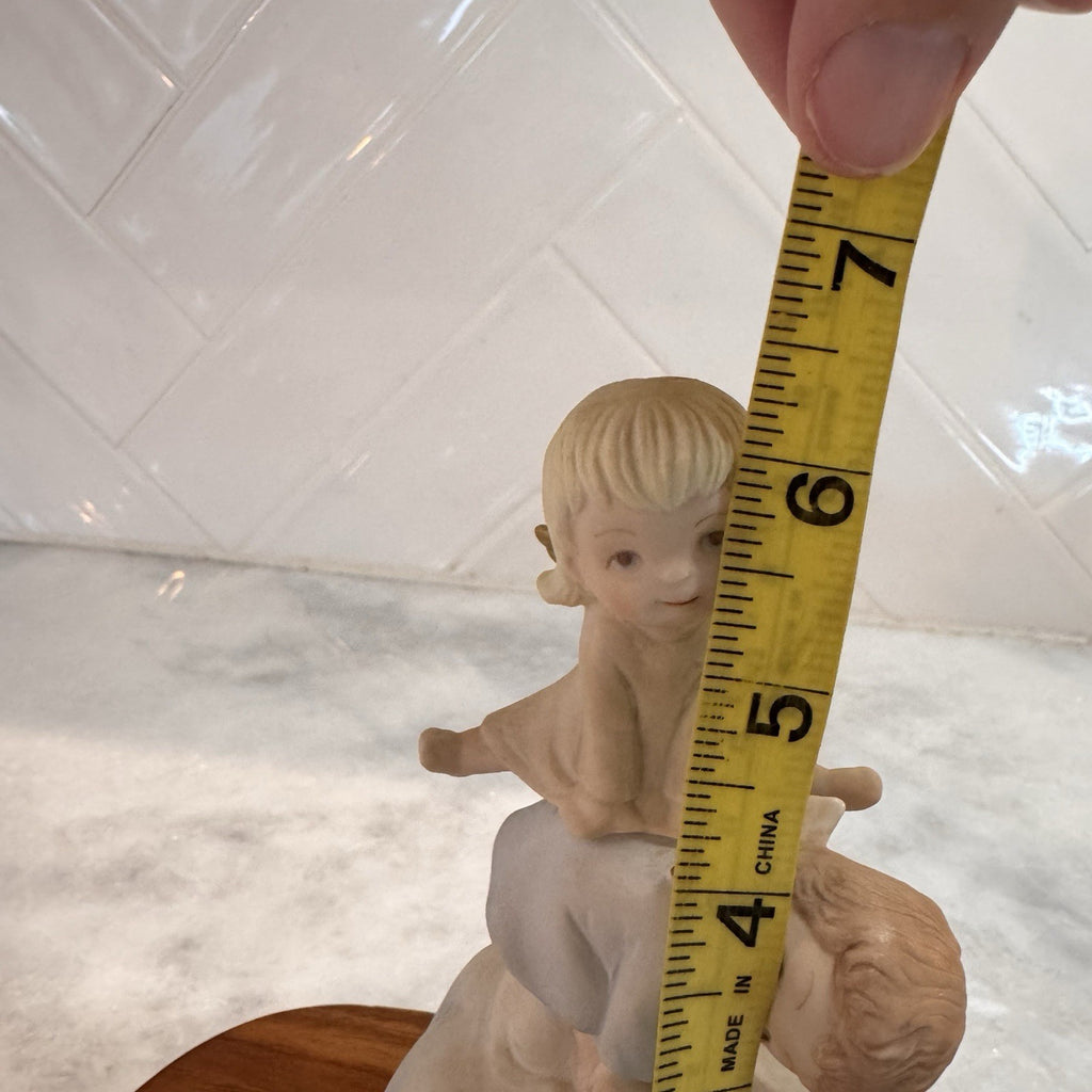 Vintage 1990 Roman Inc Angel Boy Music Box Figurine Works Tested