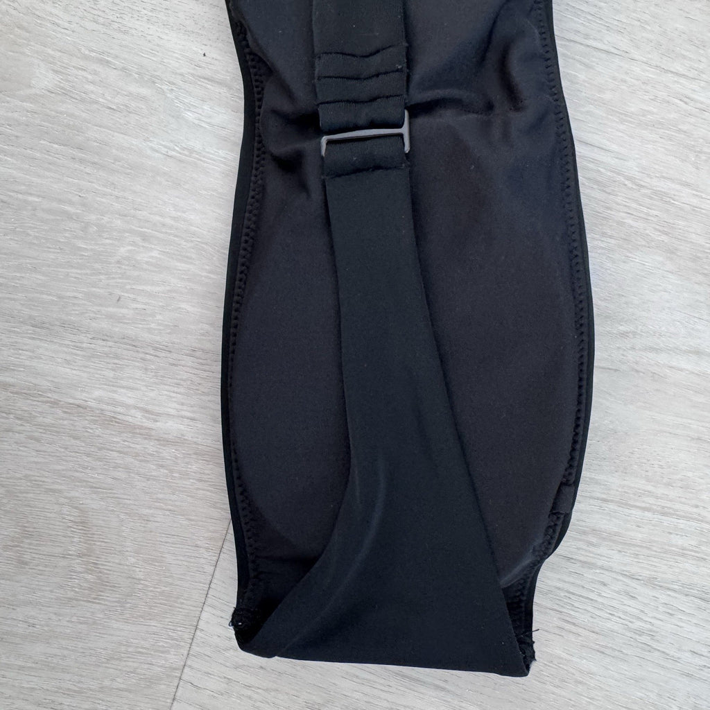 NWT Aerie Black Bandeau Bikini Top Strapless Swimsuit with Removable Straps M