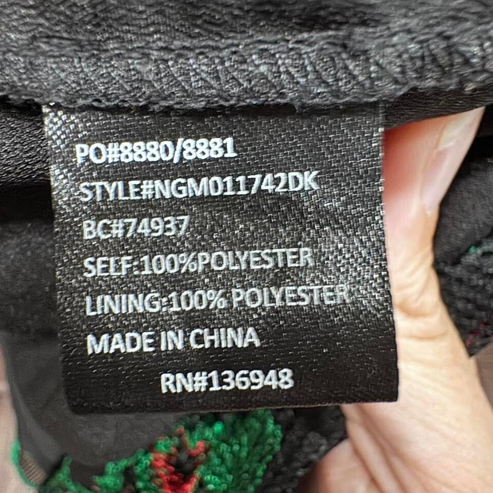 Nasty Gal Collection Floral Mesh Mini Dress Long Sleeve Black Red Green Size S