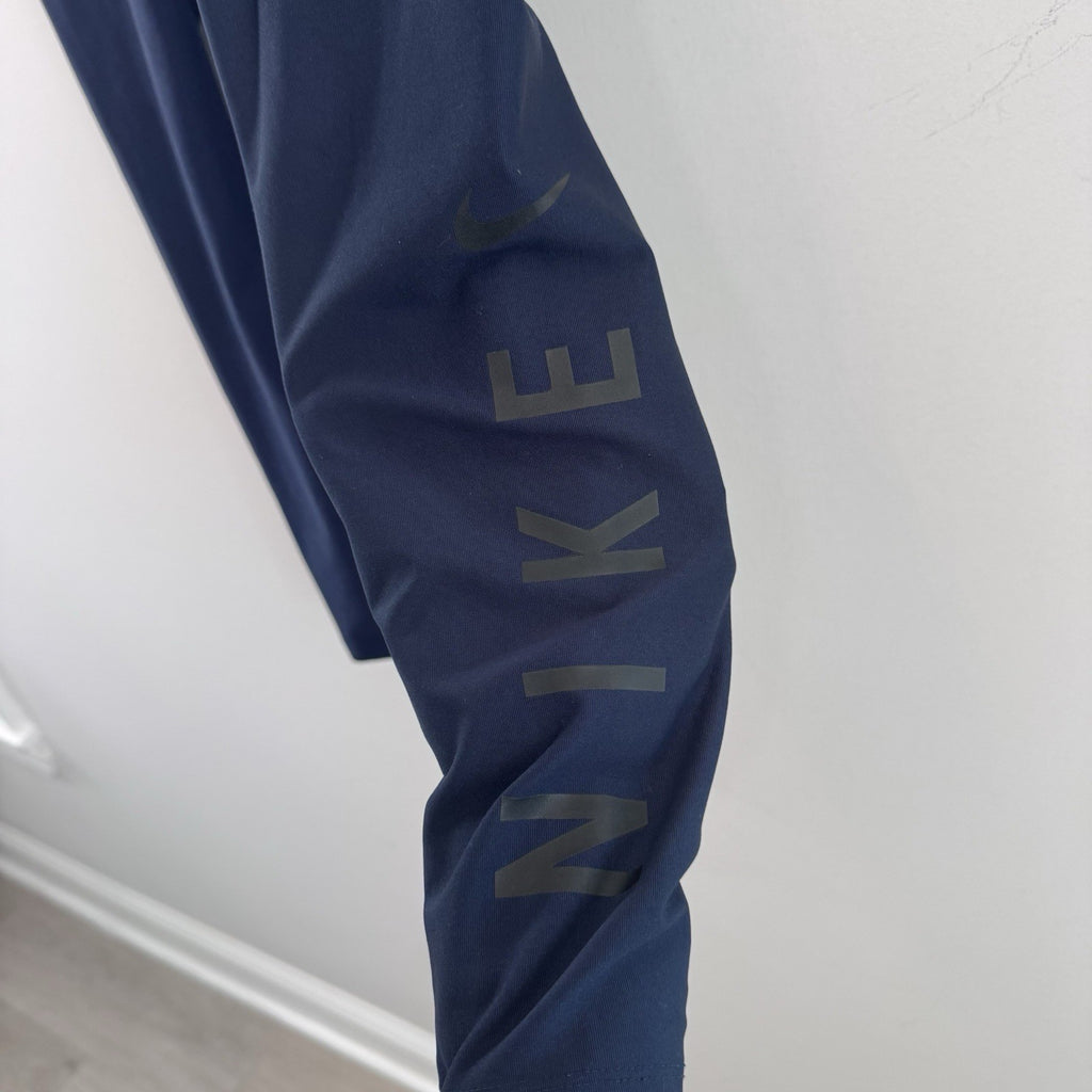 Nike Dri Fit Leggings Women Medium Blue High Rise Athletic Gym Yoga