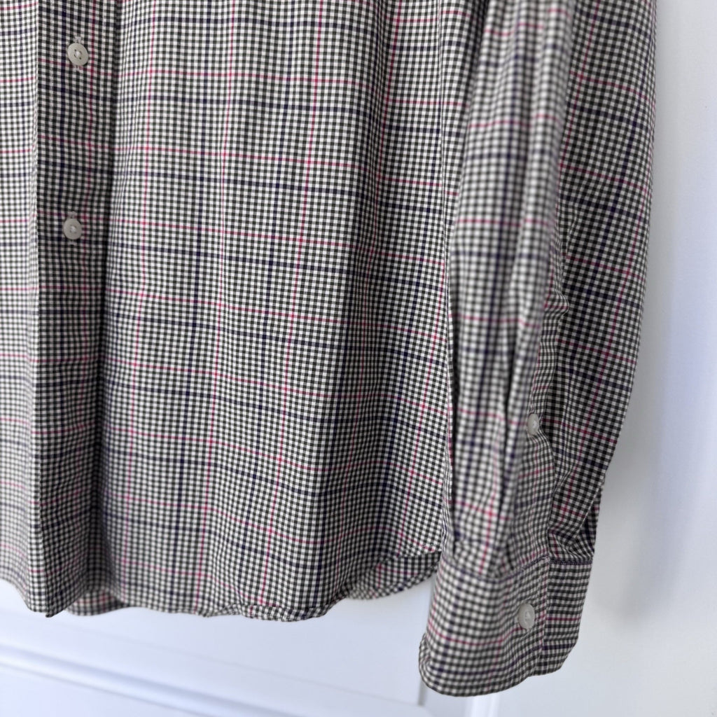 Ralph Lauren Men’s Blue Plaid Button Down Shirt Size XL 17.5 Custom Fit Cotton