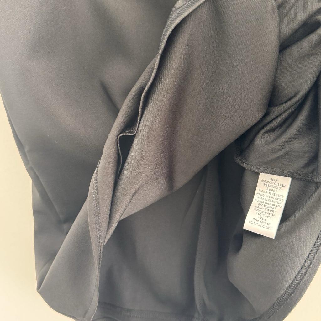 She + Sky Black Short Sleeve Shift Dress Women's Size L Keyhole Back  Boutique