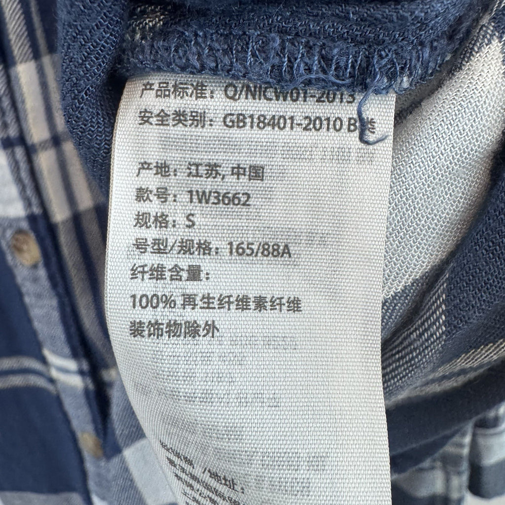 Abercrombie & Fitch Plaid Button Up Shirt Women S Blue Flannel Top