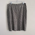 Doncaster Silk Blend Pencil Skirt Size 12 Black Gray Career Office NWT Women’s