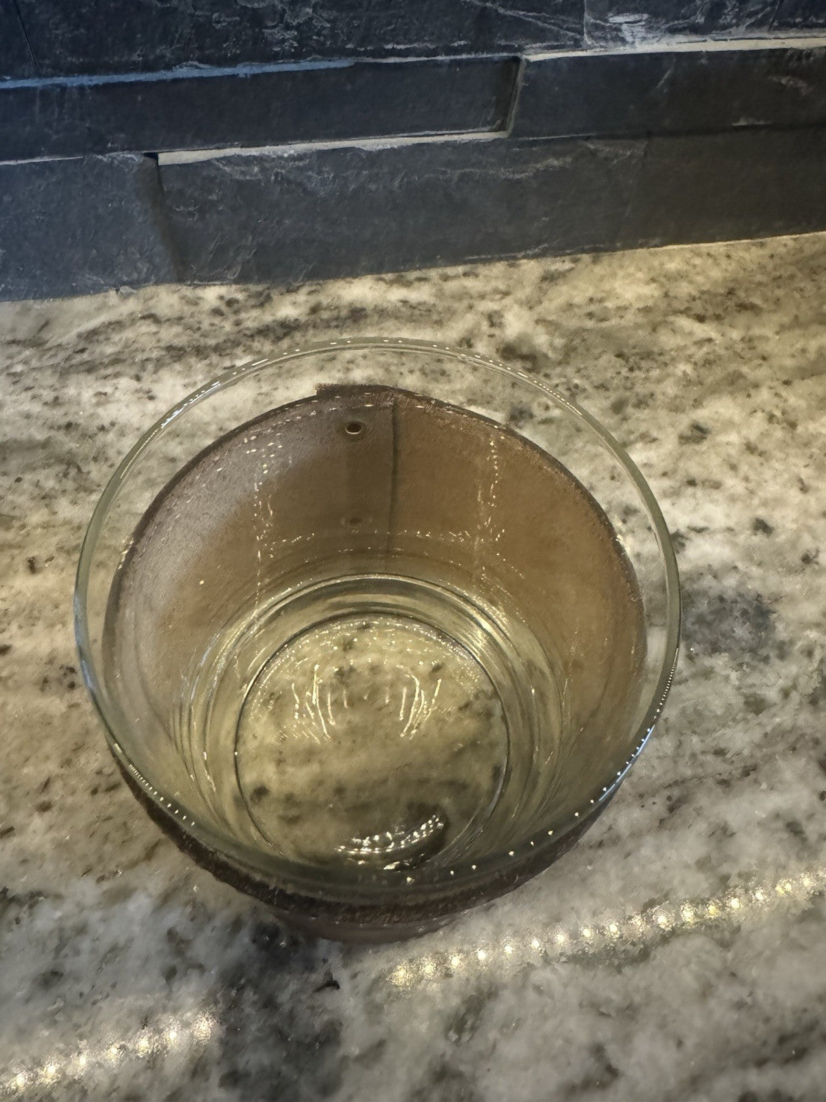 High end luxury Bourbon Rocks, Clayton & Crume Leather Wrapped Glass