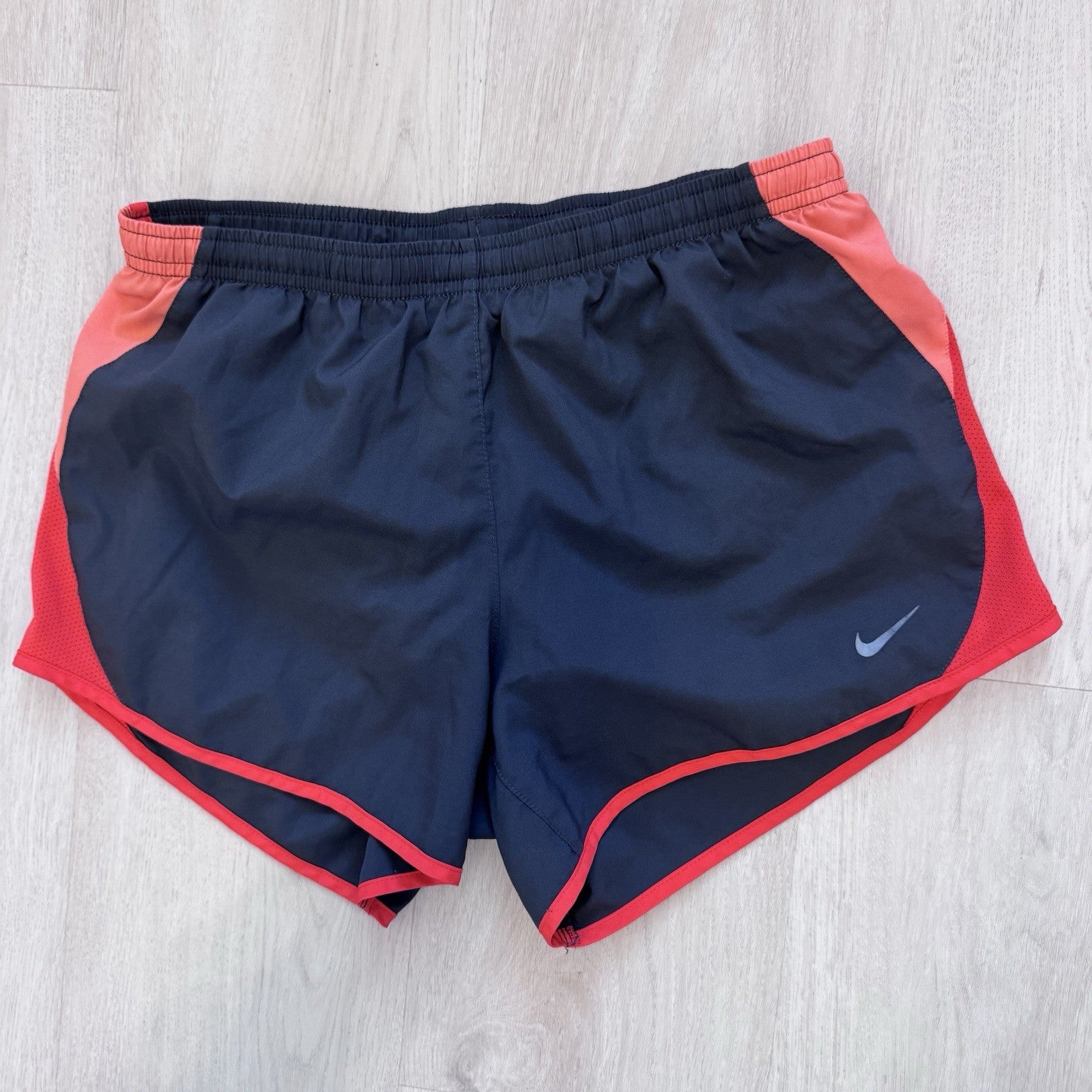 Nike Dri-Fit Womens Running Shorts Small Blue Red Athletic Activewear