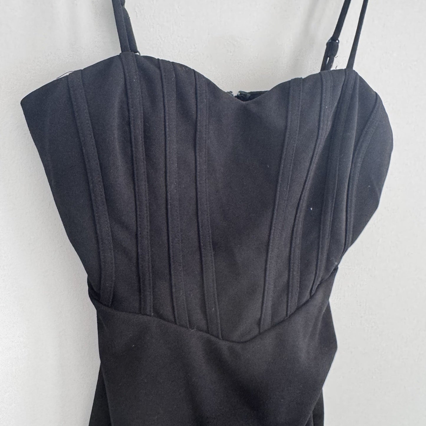 Windsor S Black Sweetheart Bodycon Mini Dress Ruched Party