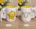 Rae Dunn MOM Daffodil Mug Yellow Floral Coffee Cup New w/ Tag Flower NEW