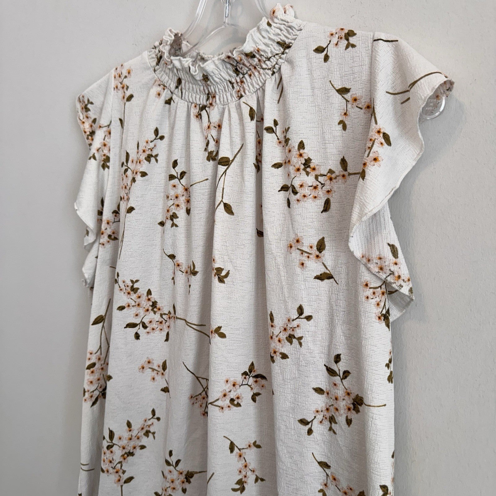 Melloday Floral Ruffle Sleeve Blouse Large Cottagecore Boho Women’s Boutique