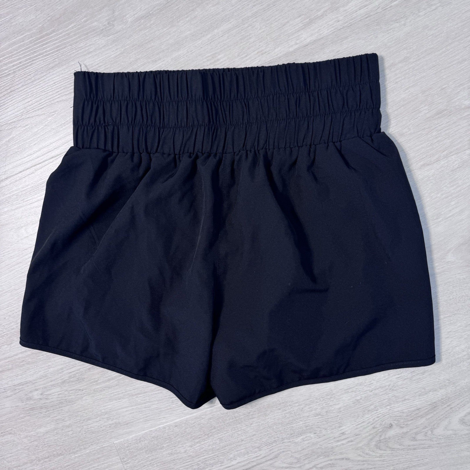 Pink Lily Wide Elastic Band Lined Lounge Athlete Shorts Black Size Large