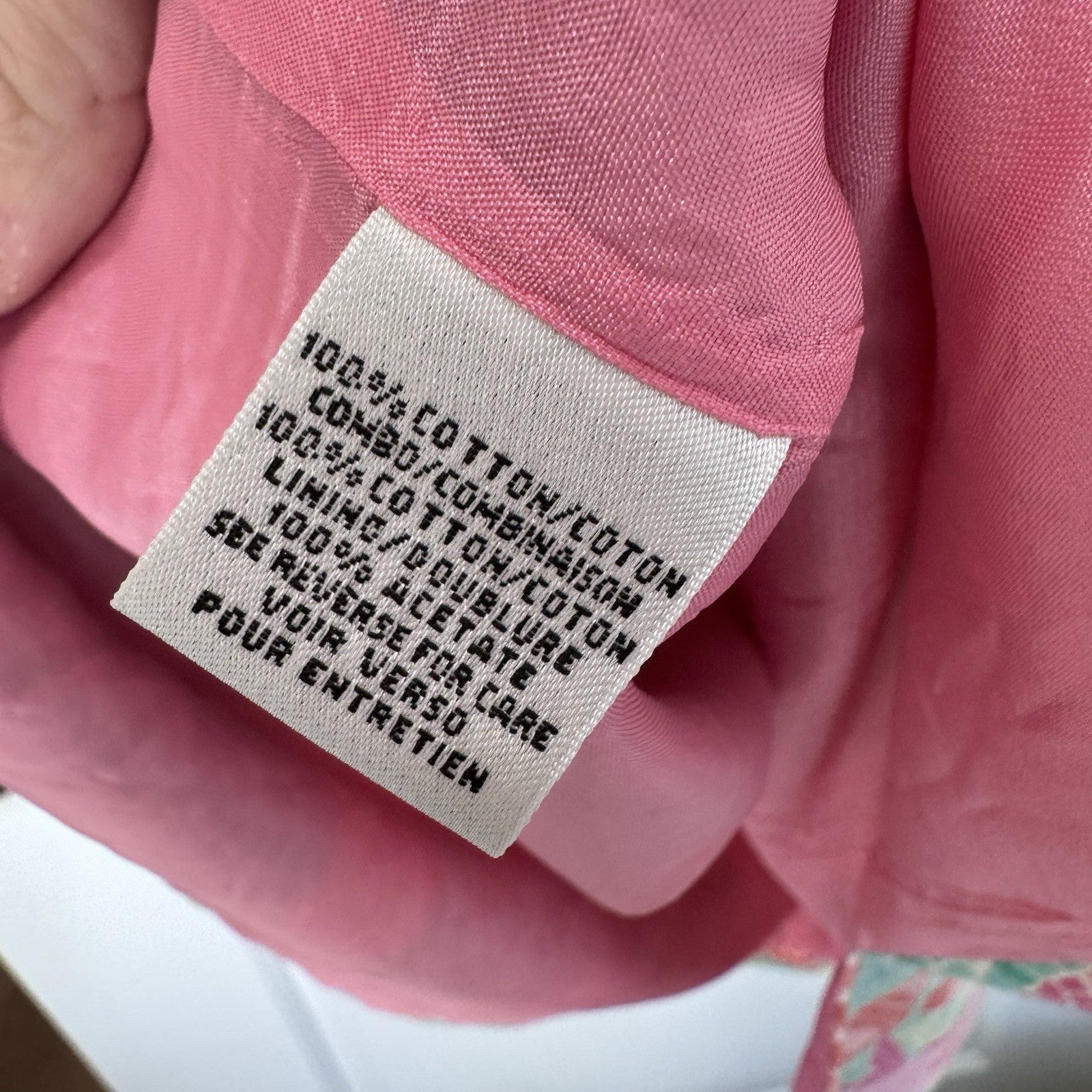 Talbots Sleeveless Shell Print Dress – Size 10 – Pink & Teal Mosaic 