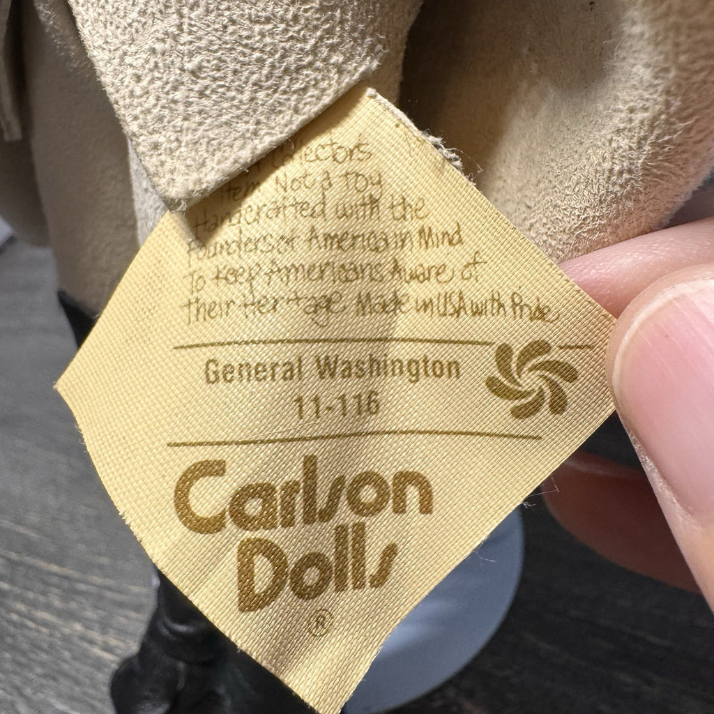 Vintage Carlson Dolls General George Washington 11" Handcrafted USA Stand Tag