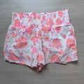 Vineyard Vines Floral Shorts Pink Orange Smocked Waist Cotton Women Small
