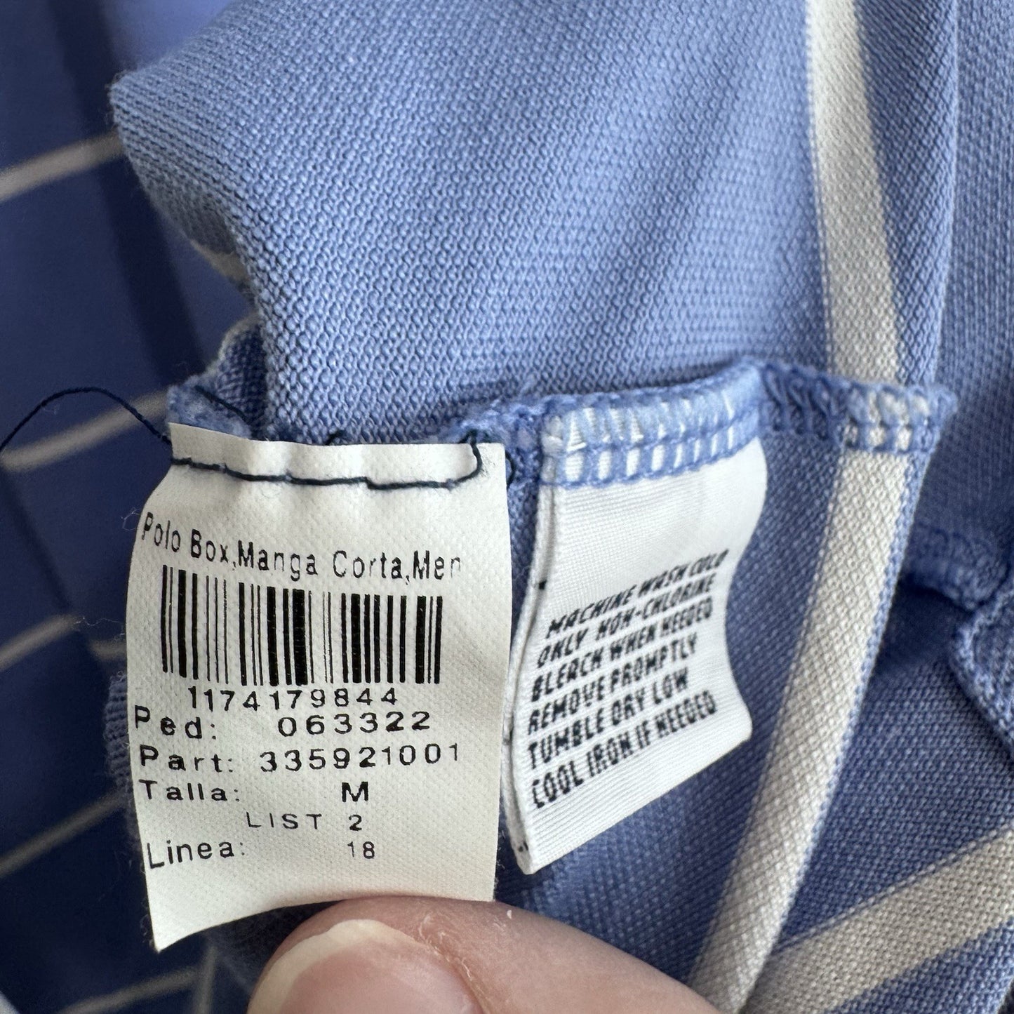 Polo Golf Ralph Lauren Performance Blue White Stripe Polo Shirt Men’s M