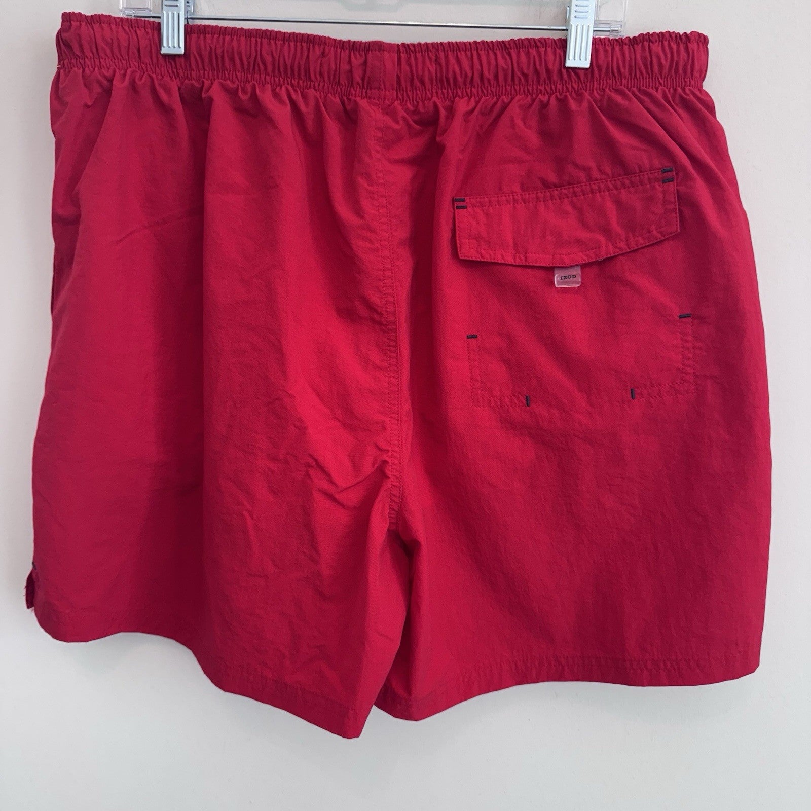 IZOD PerformX Men’s XL Red Swim Trunks Shorts Mesh Lined Quick Dry Beach