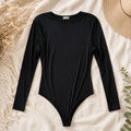 Free People Intimately Black Long Sleeve Bodysuit Women’s XS Stretch Basic