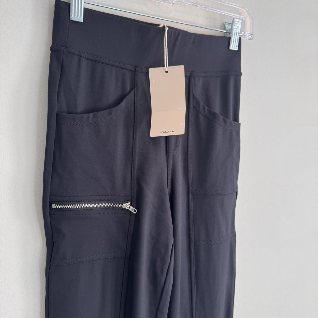 Halara XS High Waisted Pocket Leggings Black Stretch Yoga Pants NWT Women’s