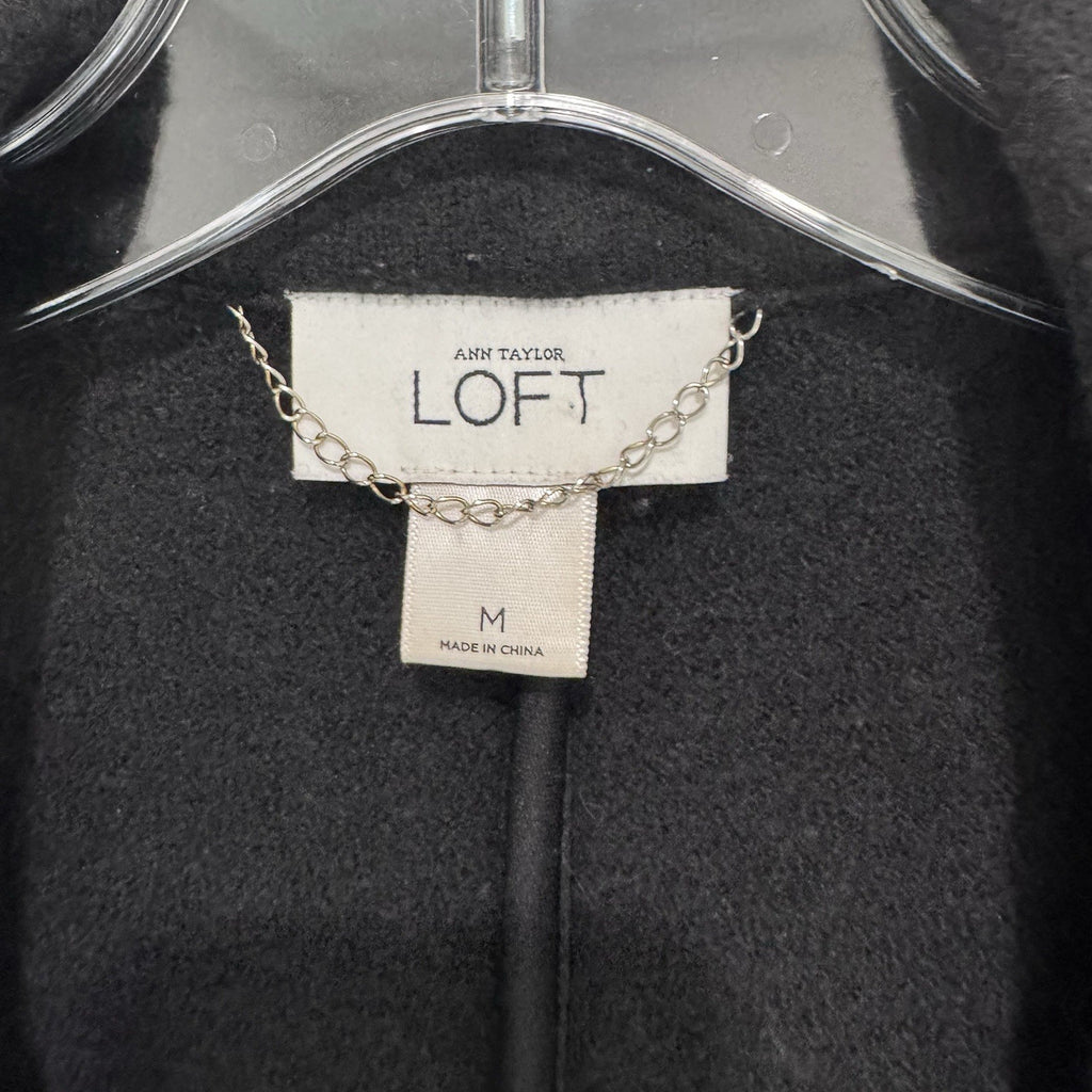 Ann Taylor LOFT Merino Wool Blazer Black Single Button Jacket Women’s Medium