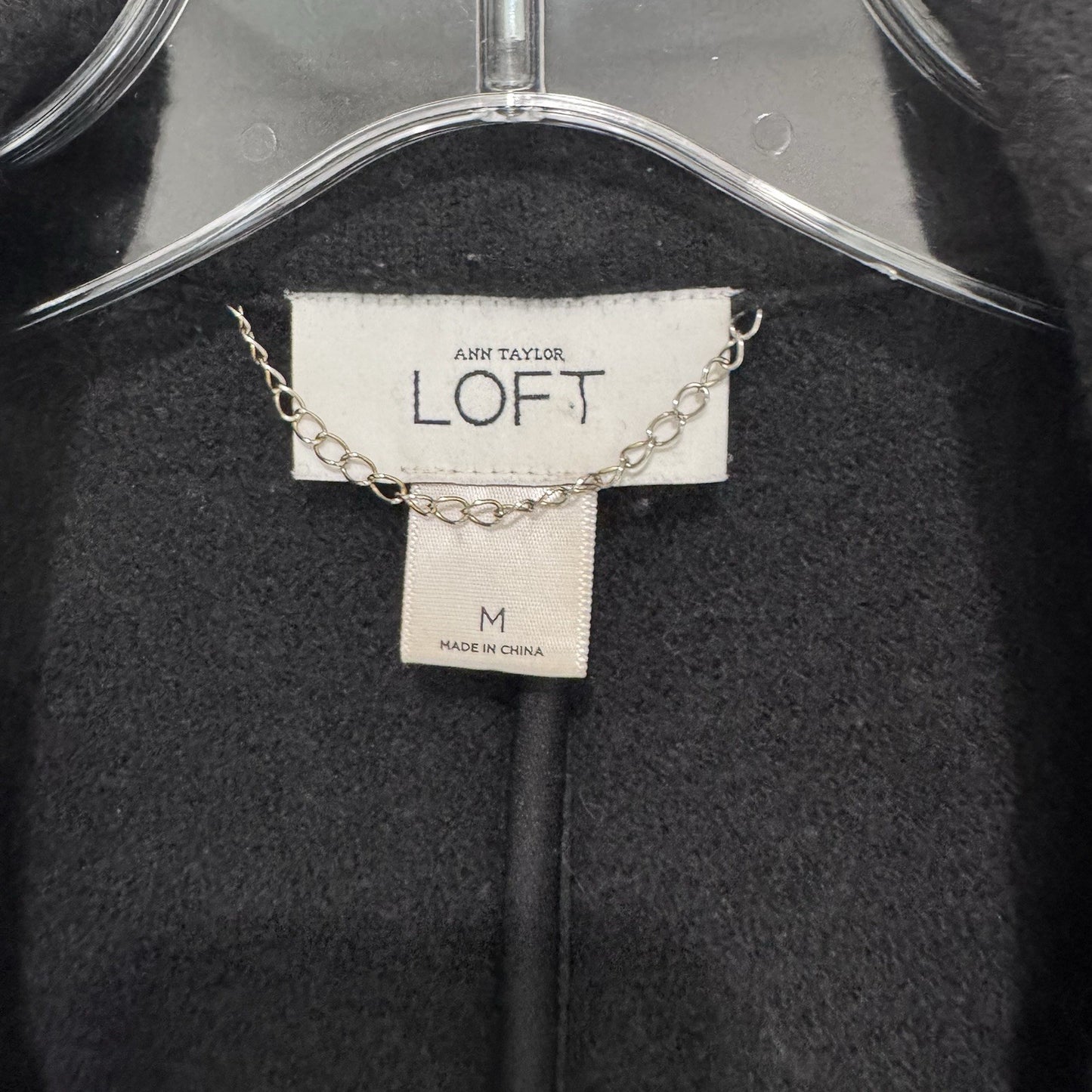 Ann Taylor LOFT Merino Wool Blazer Black Single Button Jacket Women’s Medium