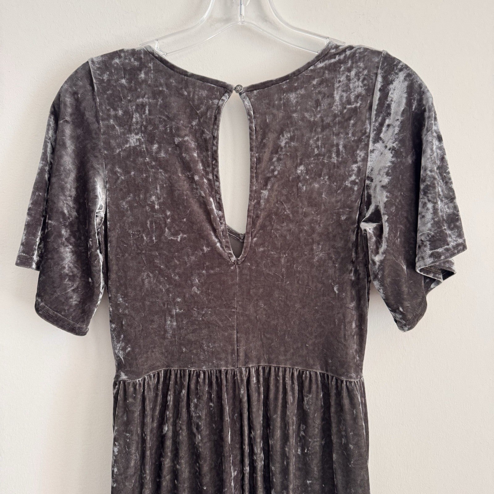 American Eagle Outfitters Soft & Sexy Womens Romper Crushed Velvet Dark Green S