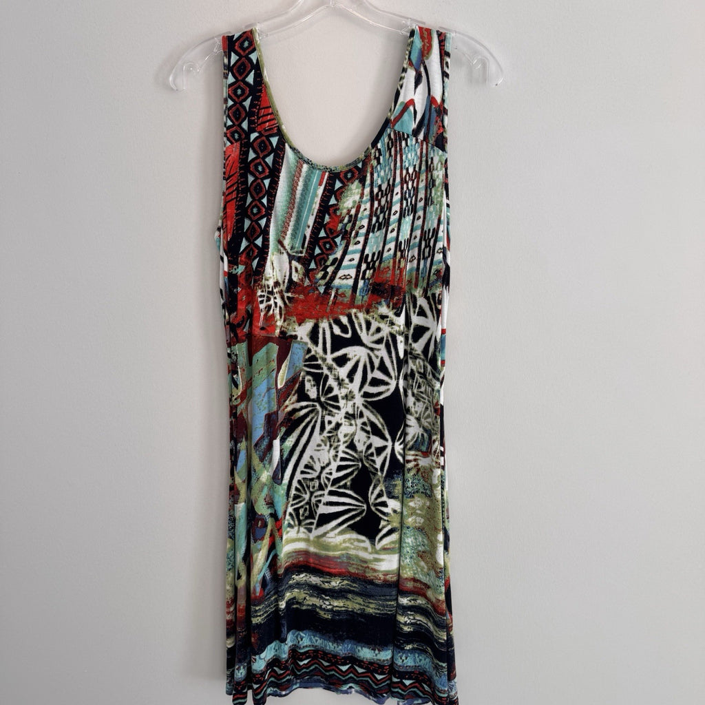Parsley & Sage Tank Dress Large Boho Abstract Print Sleeveless Women’s