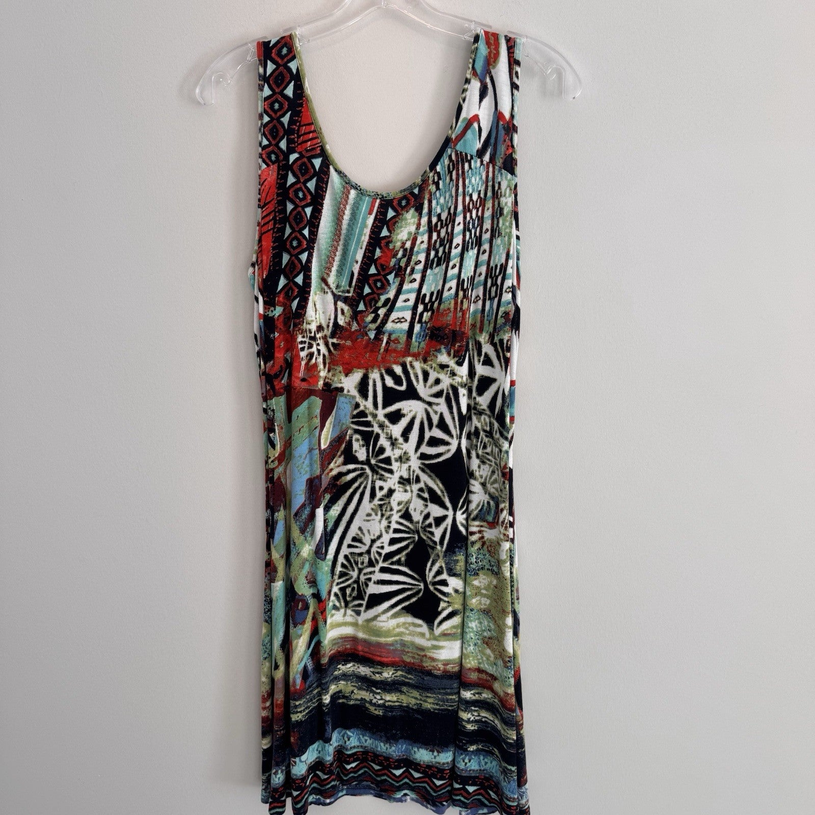 Parsley & Sage Tank Dress Large Boho Abstract Print Sleeveless Women’s
