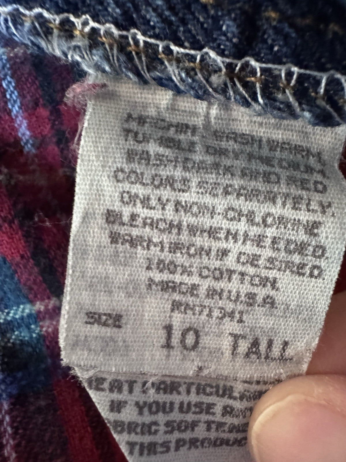 Vintage L.L. Bean Flannel Lined Jeans Women’s 10 Tall Blue High Rise USA Made 