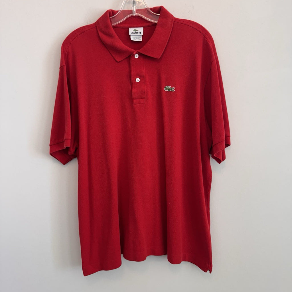 Lacoste Classic Pique Polo Shirt Men’s Size 8 Red XL / XXL Short Sleeve