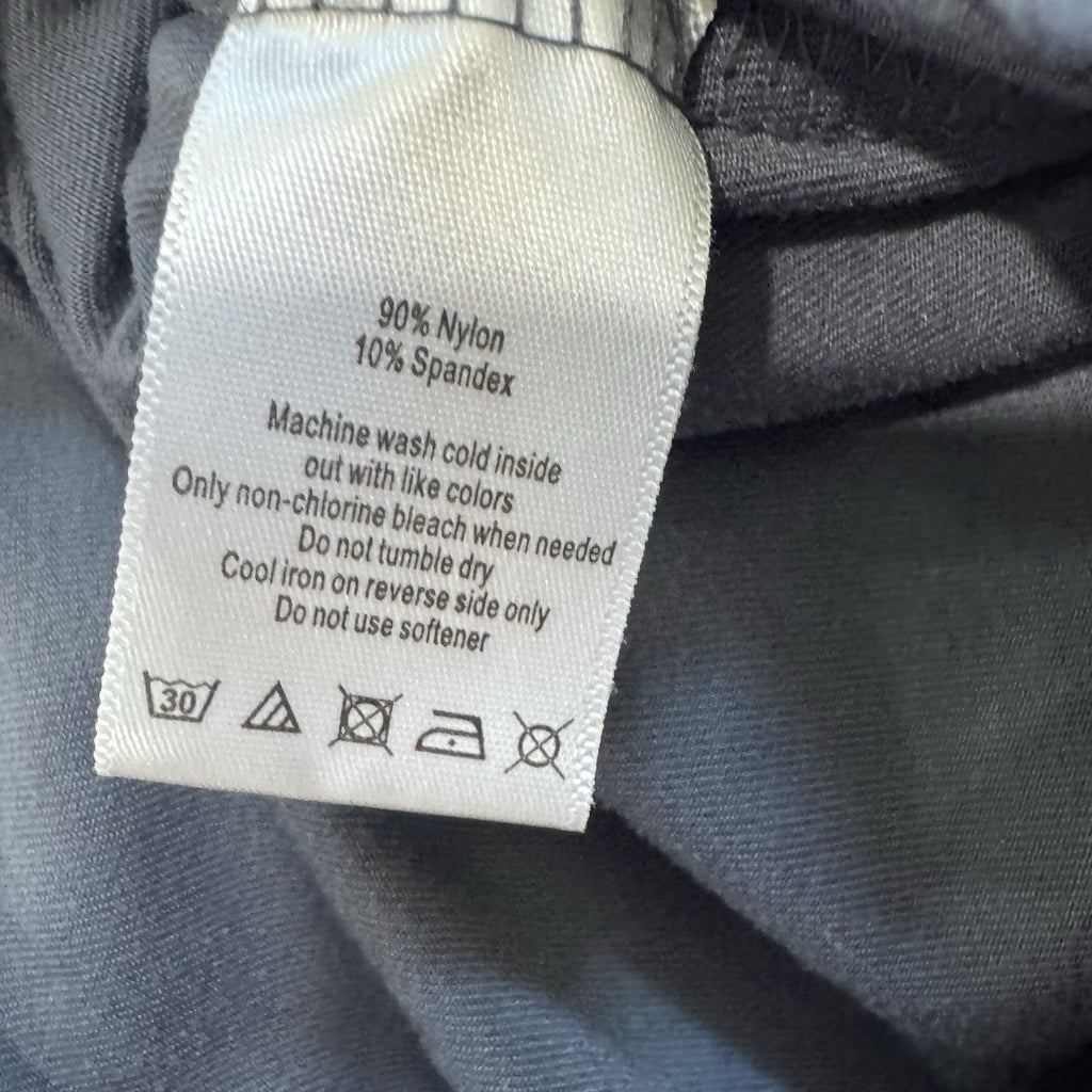 Alo Yoga Air Land Ocean Crop Yoga Pants Grey Pink Stripe Fold Over Waist Medium