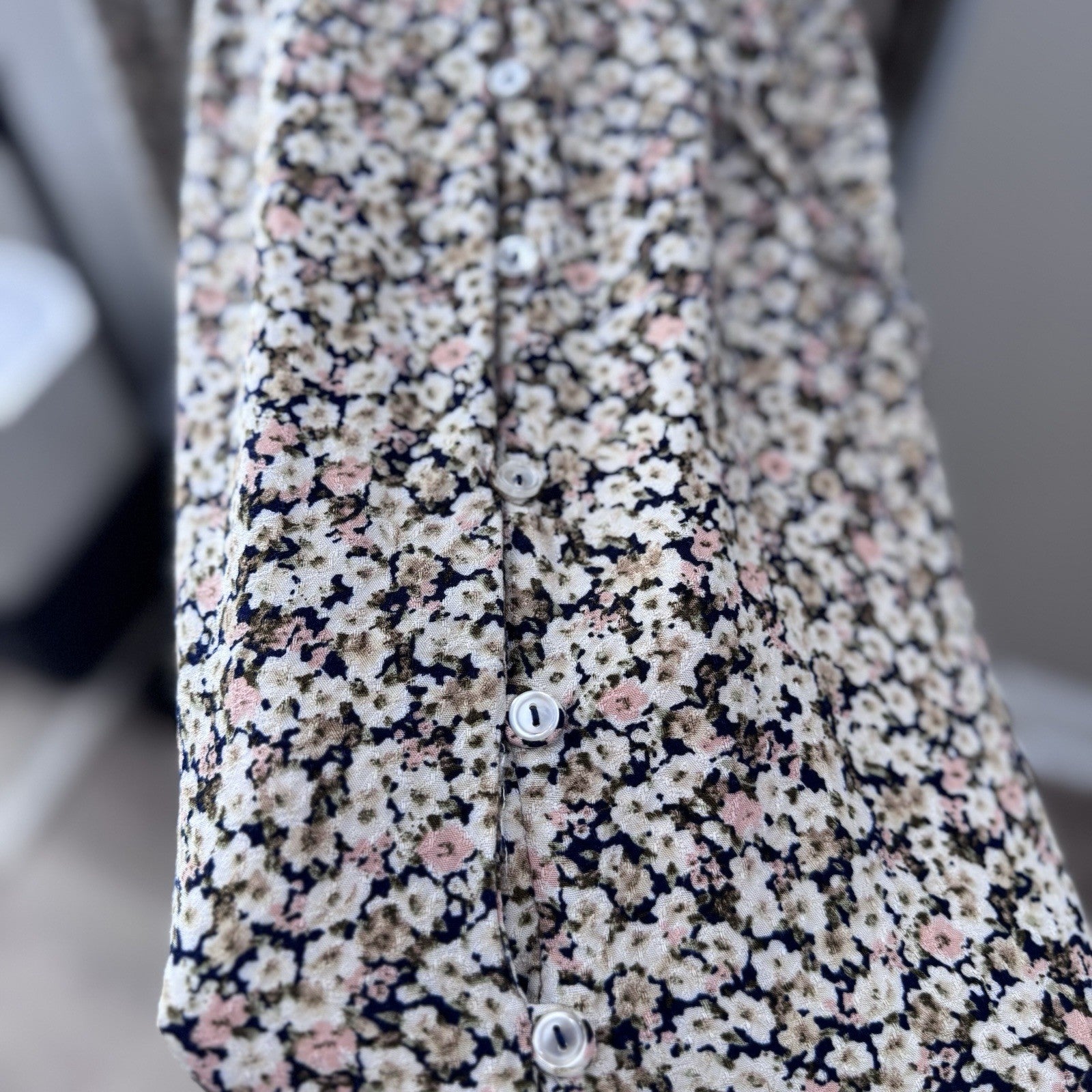 Destination Maternity M Floral Long Sleeve Dress Empire Waist Boho Style