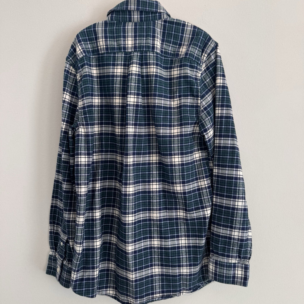 Vineyard Vines Whale Shirt Plaid Button Down Boys M Cotton Preppy (12-14)