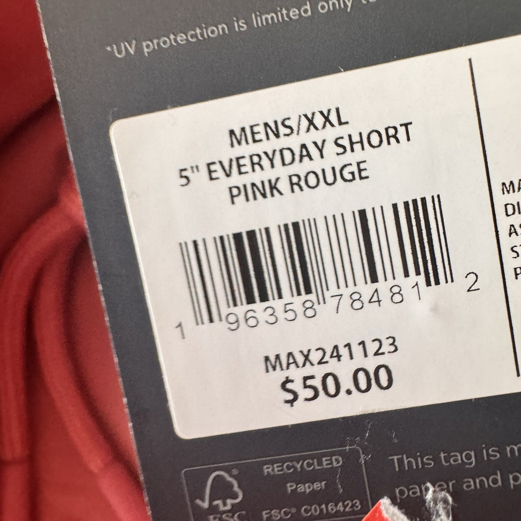 VRST Men's XXL 5" Everyday Short Pink Rouge NWT Athletic Gym Training 2XL 5in