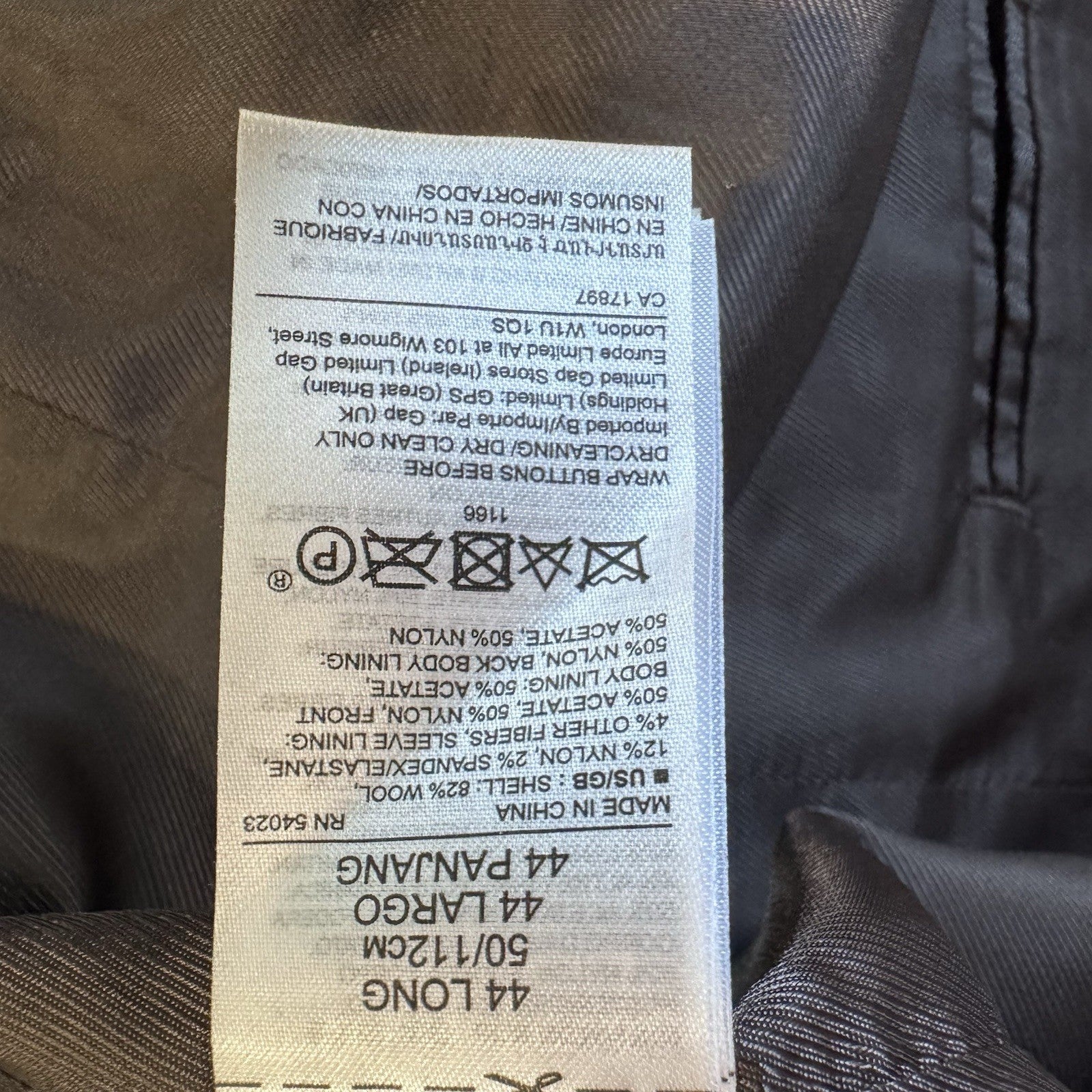 NWT Banana Republic Wool Blazer Jacket 44L Gray Herringbone Tweed Sport Coat