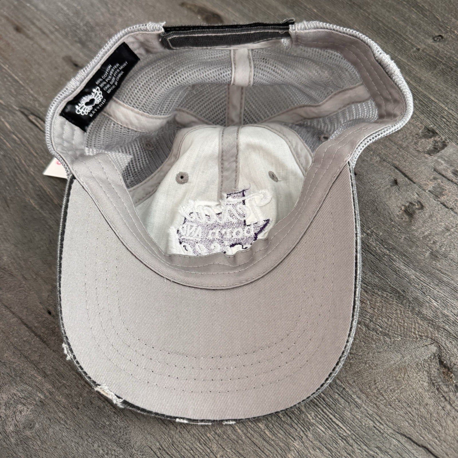 Texas Born Raised Hat Purple Distressed Trucker Cap KatyDid NWT Boutique