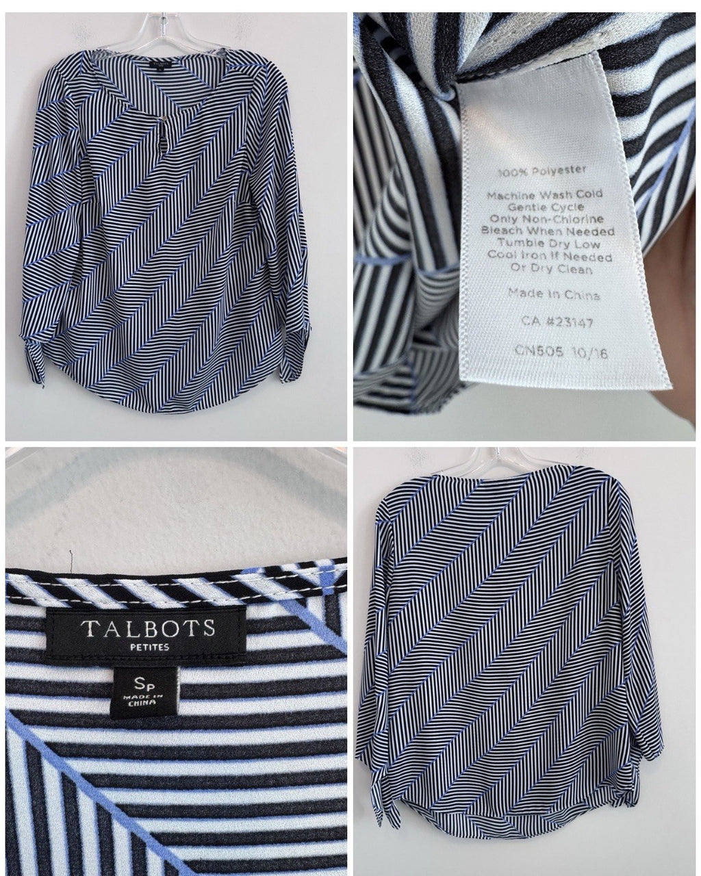 Talbots Women’s Top Lot Size Small Petite 4Pc Floral Stripe Boho Career Casual