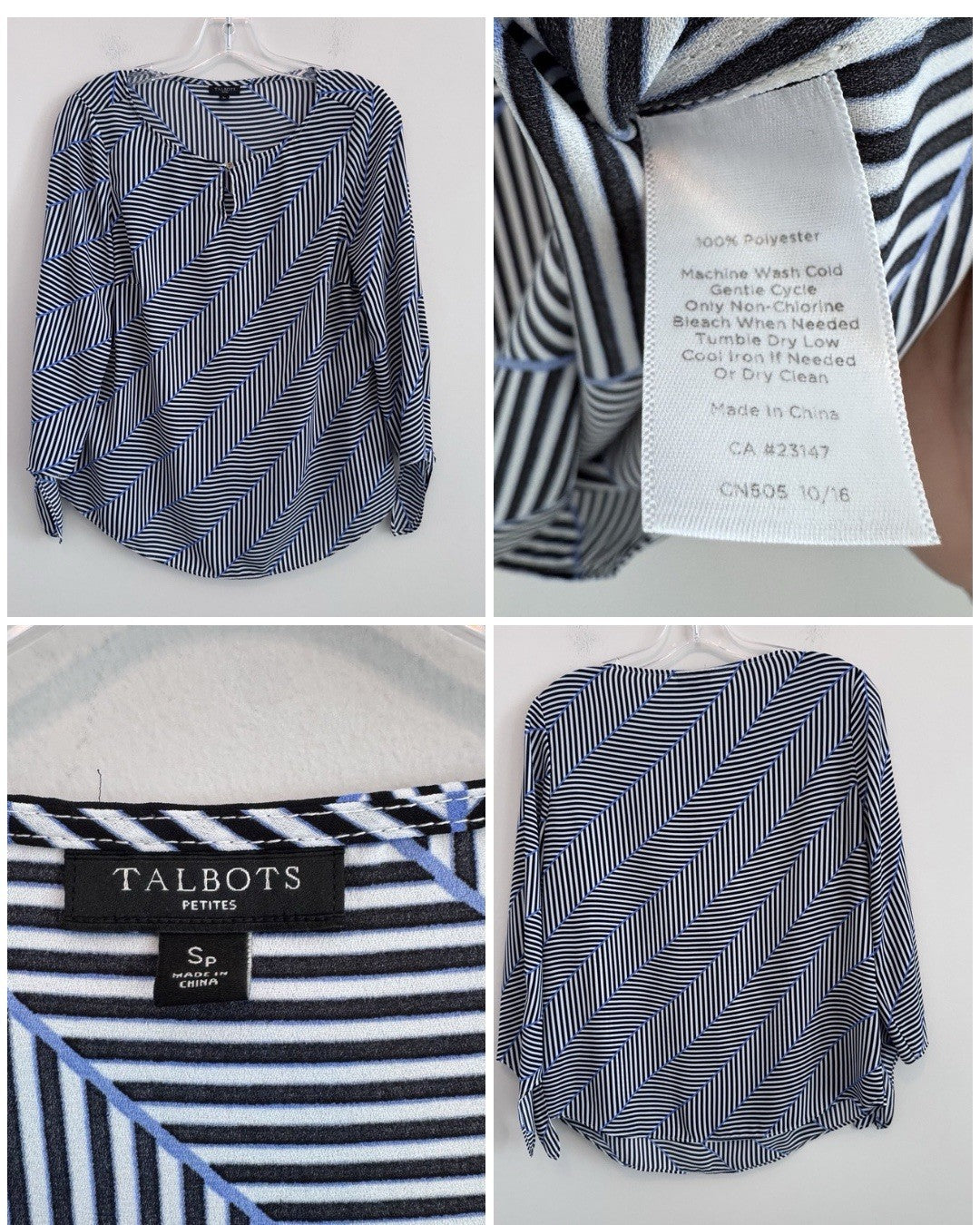 Talbots Women’s Top Lot Size Small Petite 4Pc Floral Stripe Boho Career Casual