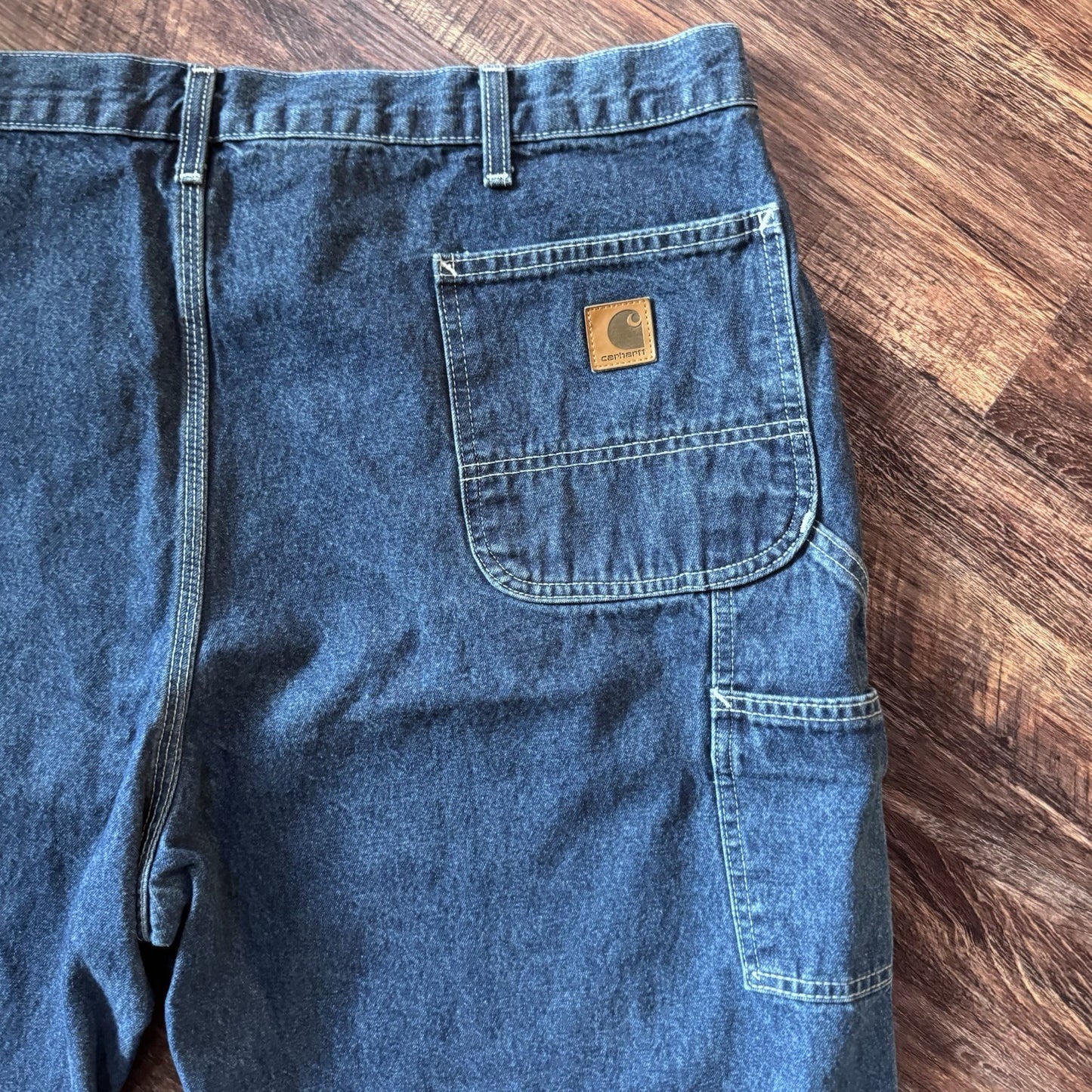 Carhartt B13 DST Original Dungaree Fit Jeans 48x30 Blue Denim Work Pants USA