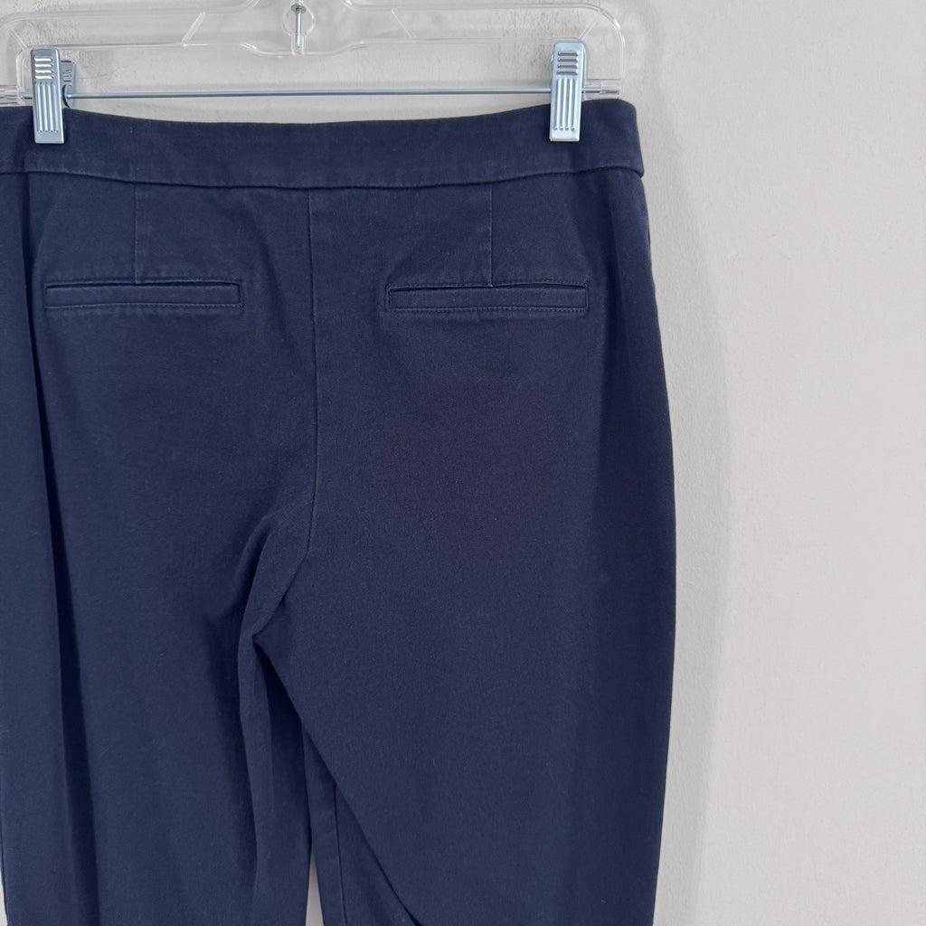 Talbots Pants Women’s 6P Navy Blue Signature Capri Flat Front Summer Outdoors