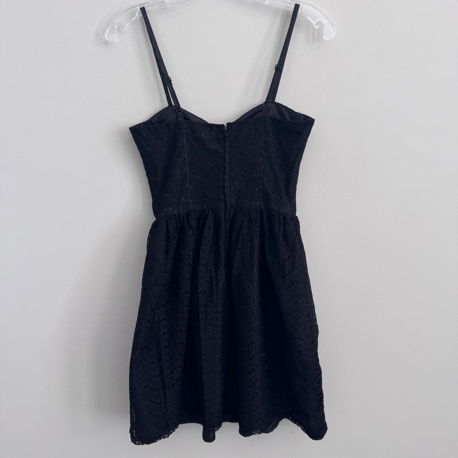 American Rag Company Black Lace Bustier Fit Flare Dress XS Mini