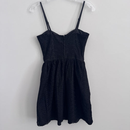 American Rag Company Black Lace Bustier Fit Flare Dress XS Mini