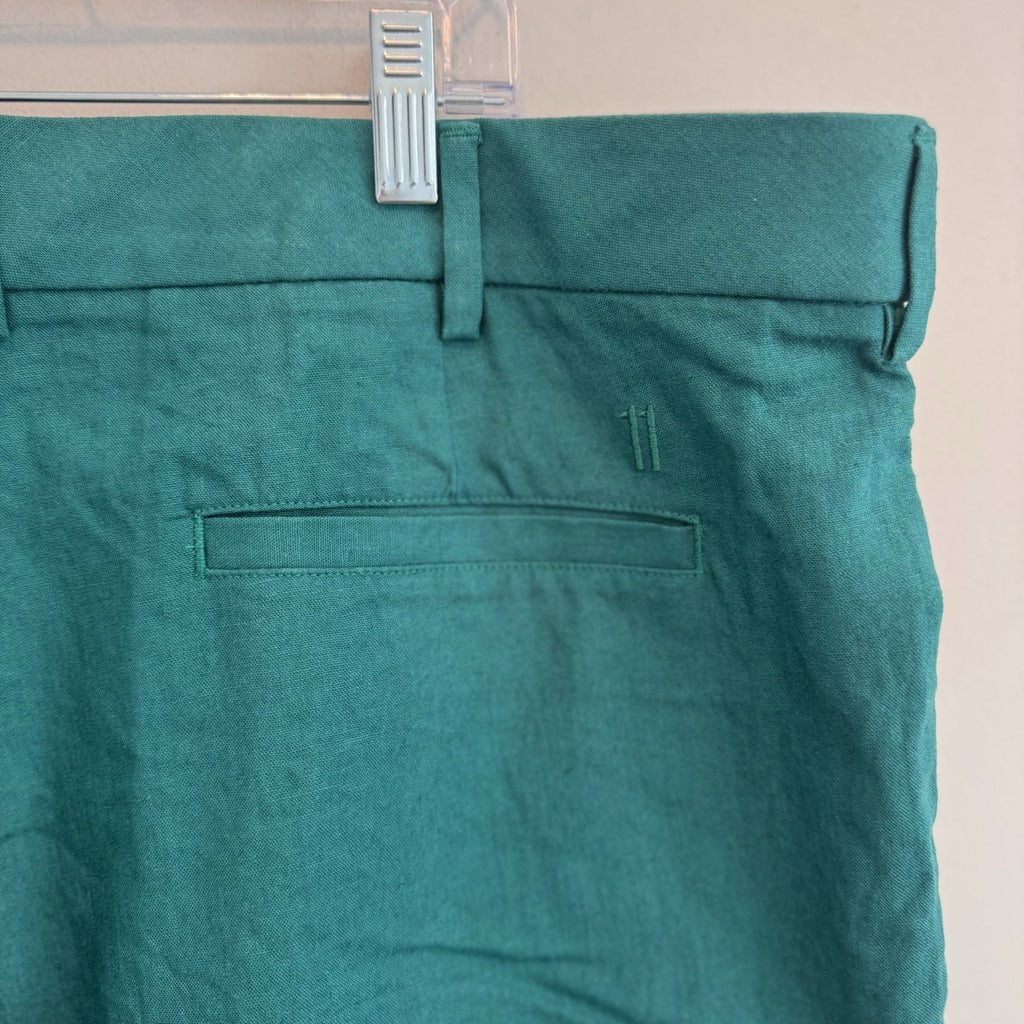 Walter Hagen Men's Clubhouse Linen Shorts W42 9" Inseam Flat Front Green NWT