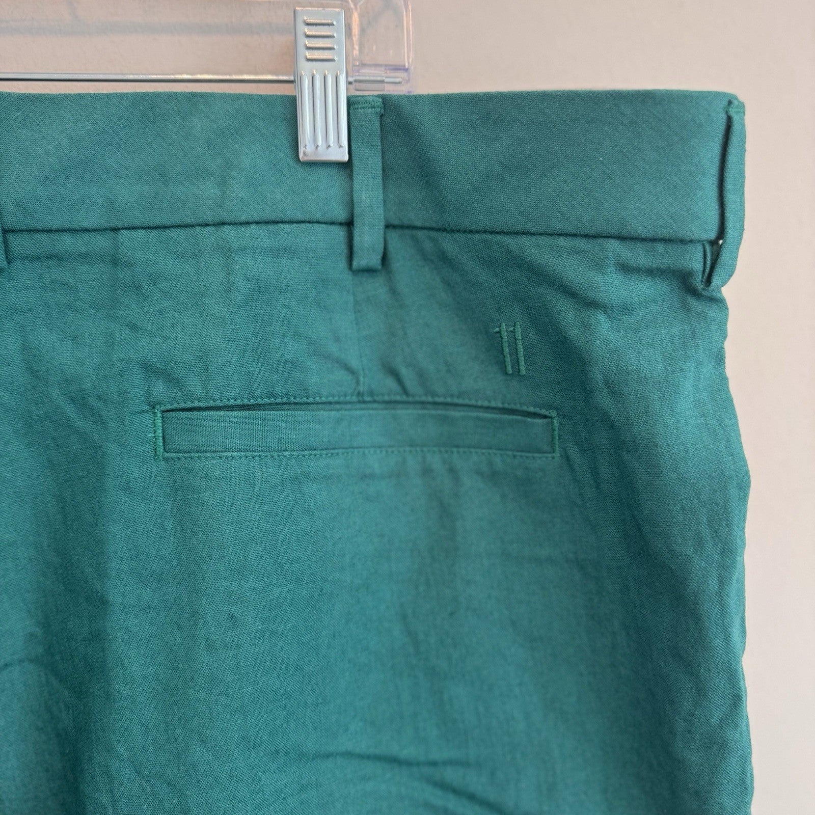 Walter Hagen Men's Clubhouse Linen Shorts W42 9" Inseam Flat Front Green NWT