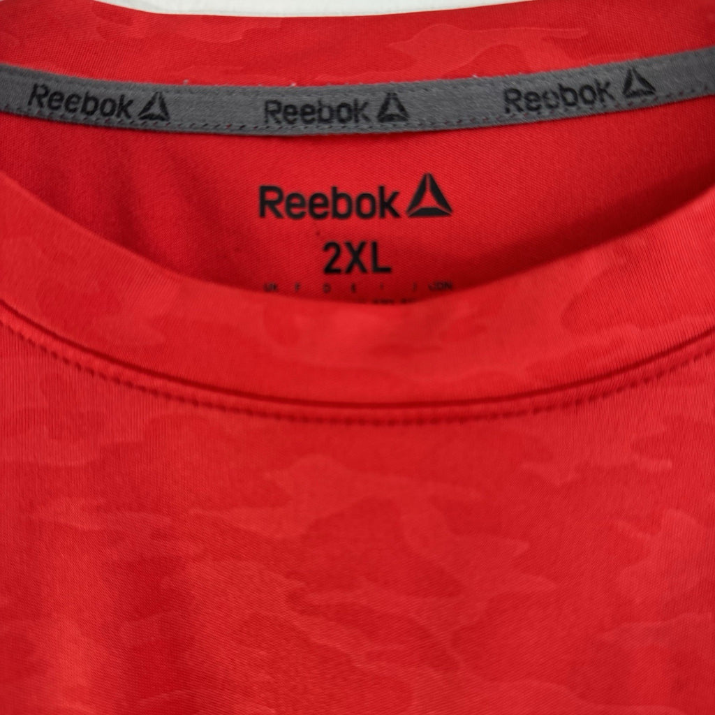 Reebok Speedwick Camo Athletic Shirt Mens 2XL Red Performance Training Tee
