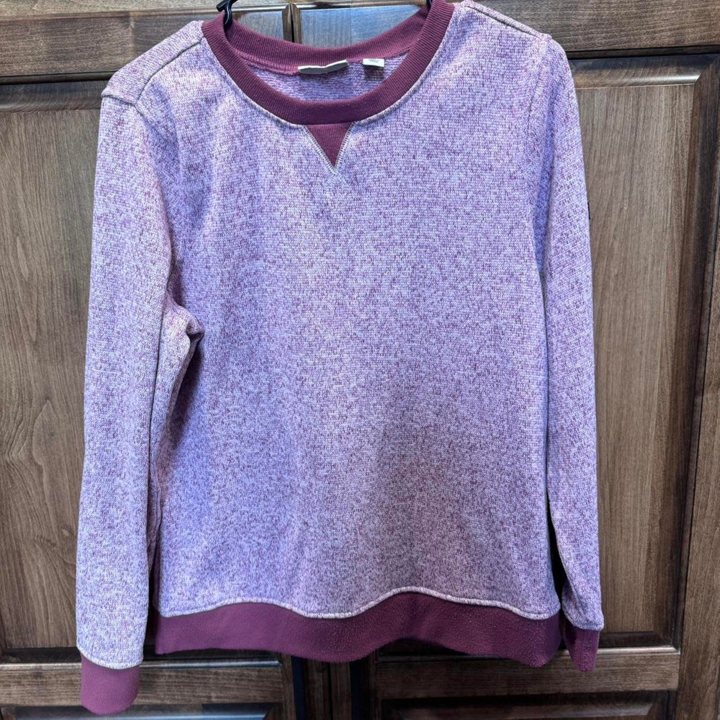 L.L. Bean Lightweight Sweater Fleece Top Women's Clothing Bramble Berry Medium