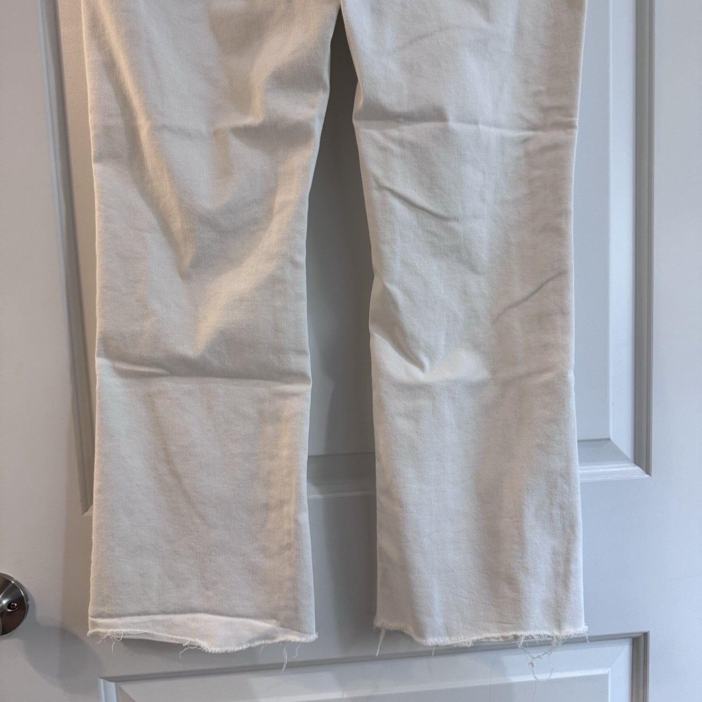 Express Womens 90s Bootcut Jeans Size 12R White High Rise Distressed MSRP 88