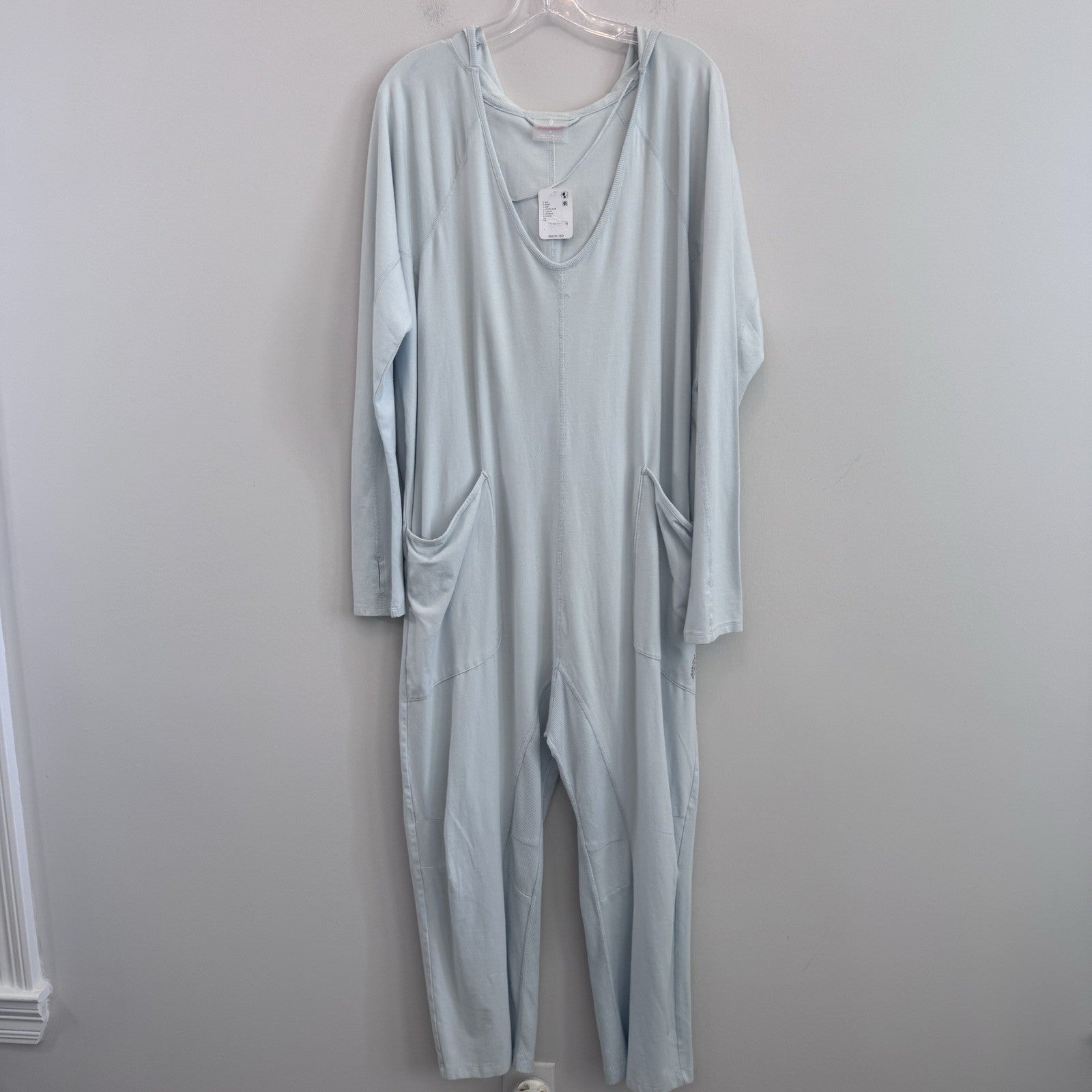 NWT Free People Movement Hot Shot Long-Sleeve Jumpsuit Arctic Snow Women’s Med