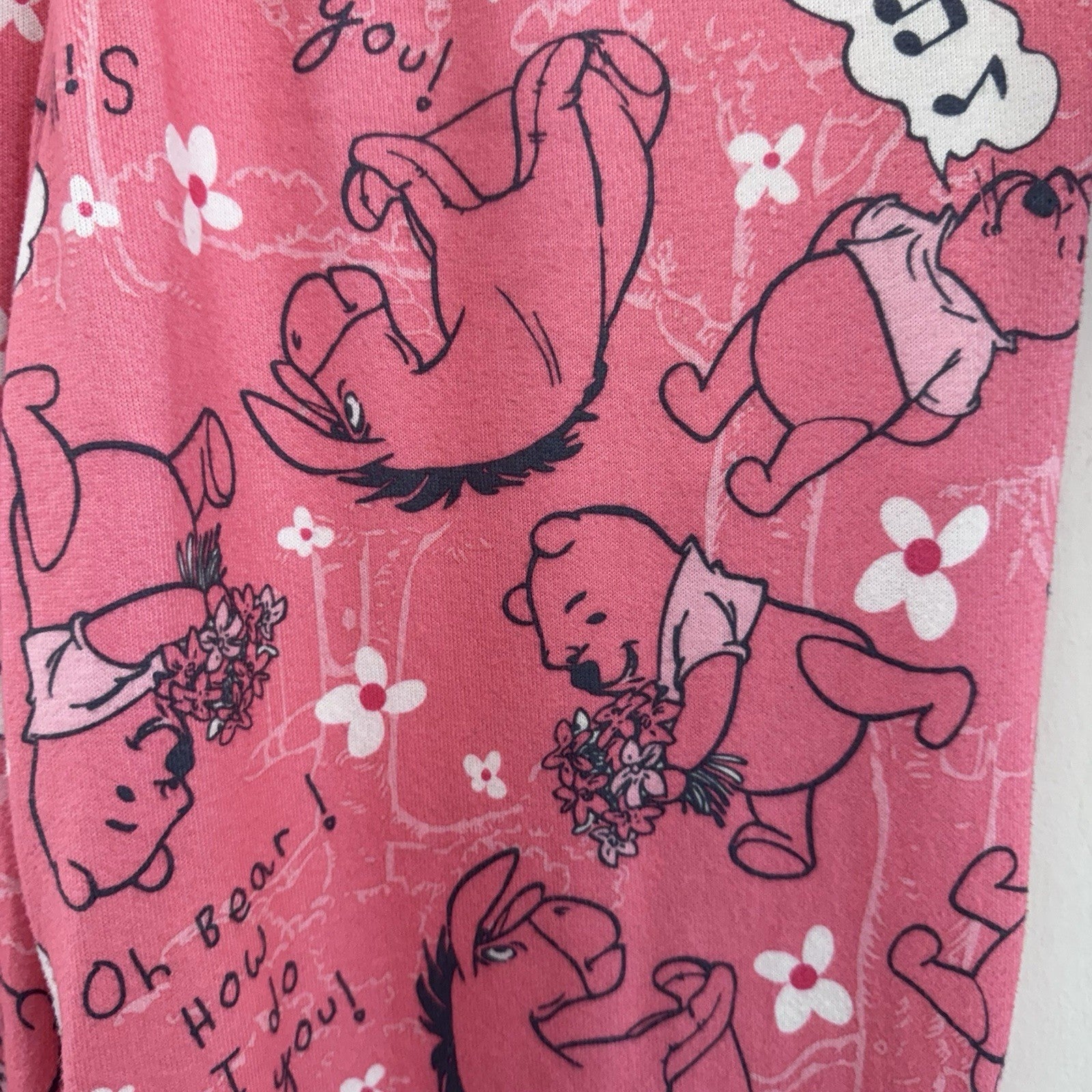 Disney Winnie the Pooh Eeyore Pajama Pants Pink Character Sleepwear Women's M