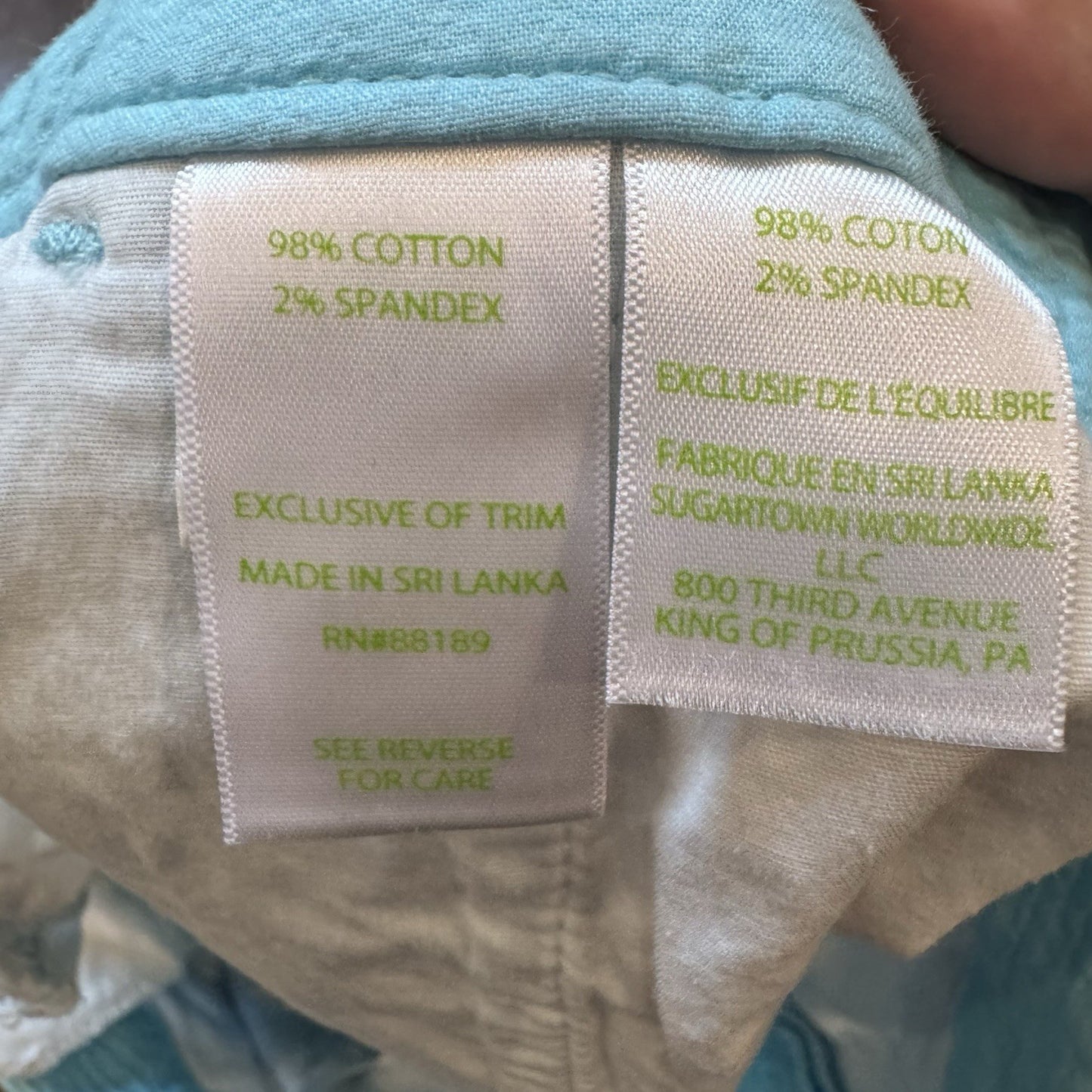 Lilly Pulitzer Seersucker Scallop Hem Shorts Blue Size 4 | Cotton Spandex 