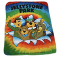 Vintage Yogi Bear Blanket Jellystone Park Fleece Boo-Boo Ranger Smith RARE